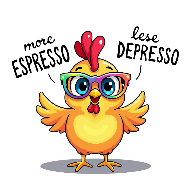 Funny Chicken – More Espresso Less Depresso