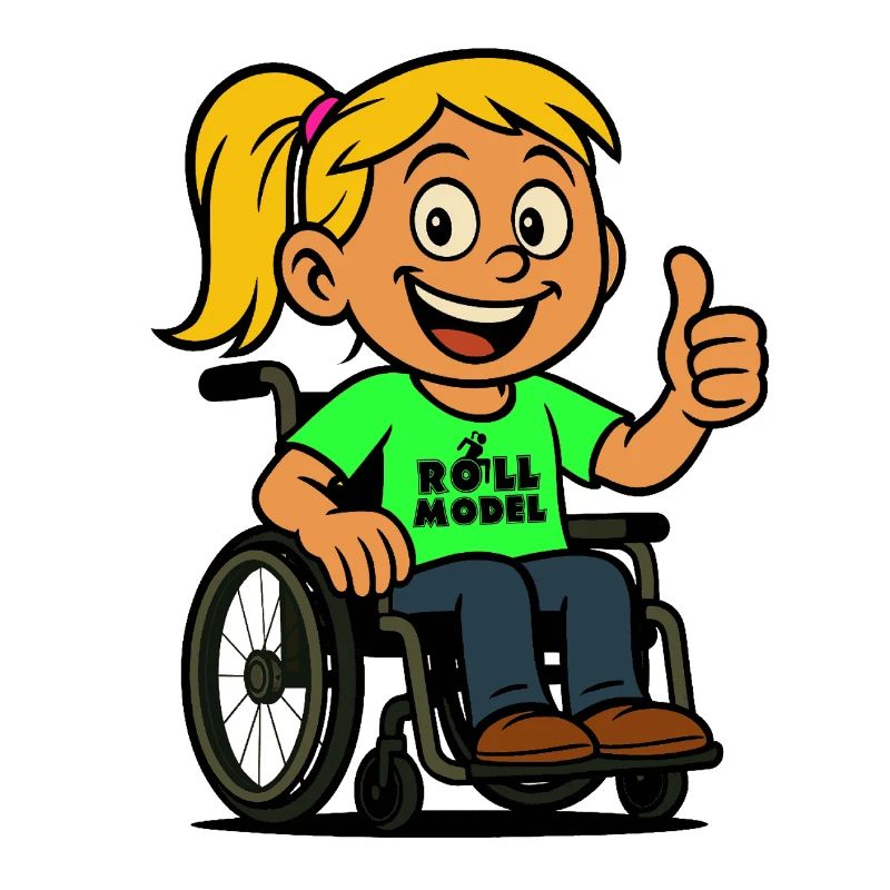 Lolla modèle d’utilisateurs de fauteuils roulants. Fauteuil roulant #