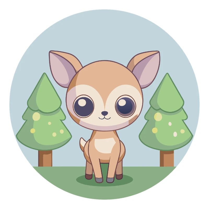 Petit faon adorable dans la forêt