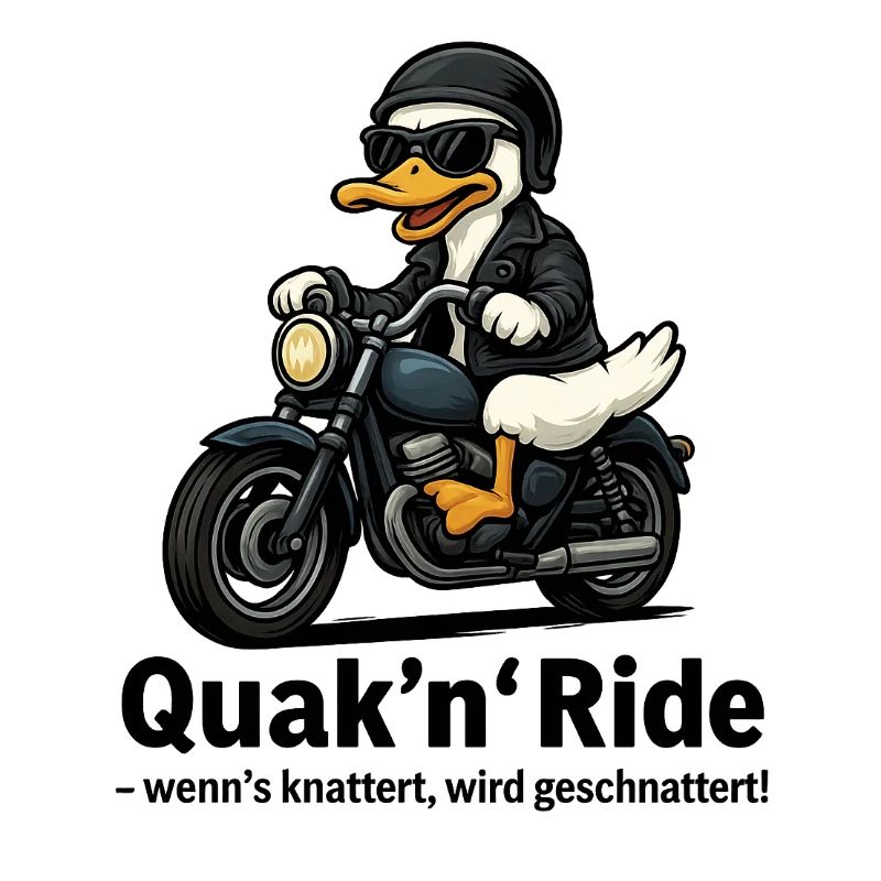 Quak'n'Ride – Motorcycle Duck with Saying