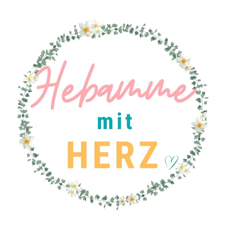 Hebamme mit Herz - personalisierbares Design