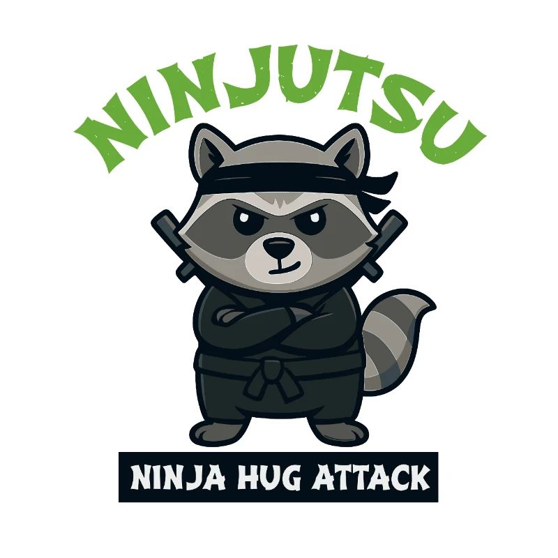 Attaque de câlin ninja de raton laveur