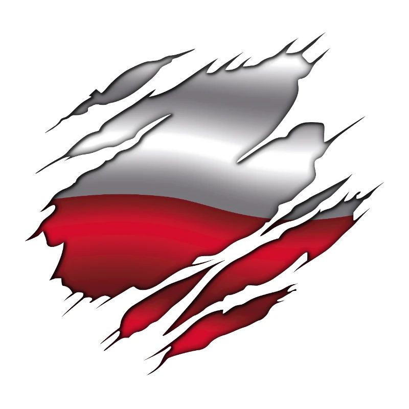 Drapeau de la Pologne - Pologne - Drapeau déchiré
