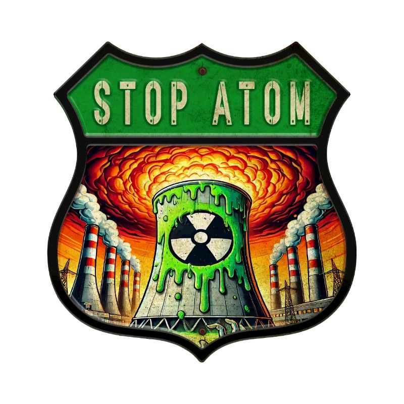 Stop Atom Crest Design