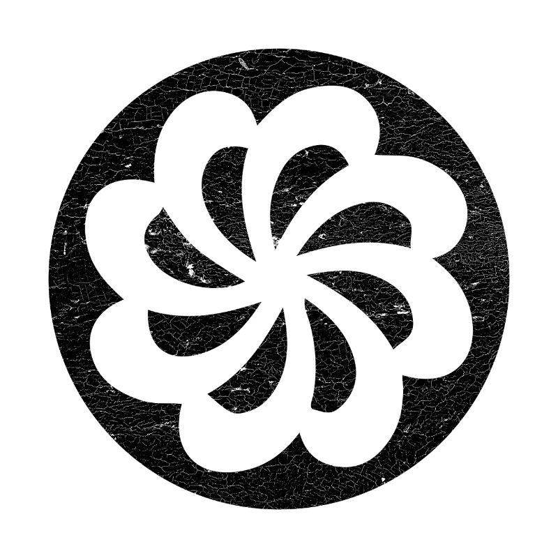 Armenian Eternity Spiral in a Black Circle
