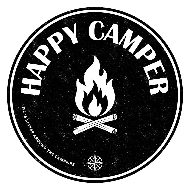 Happy Camper Camping Campfire