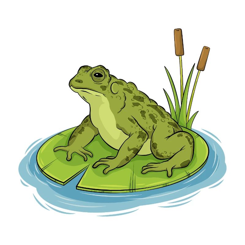 toad sitting on a lilypad