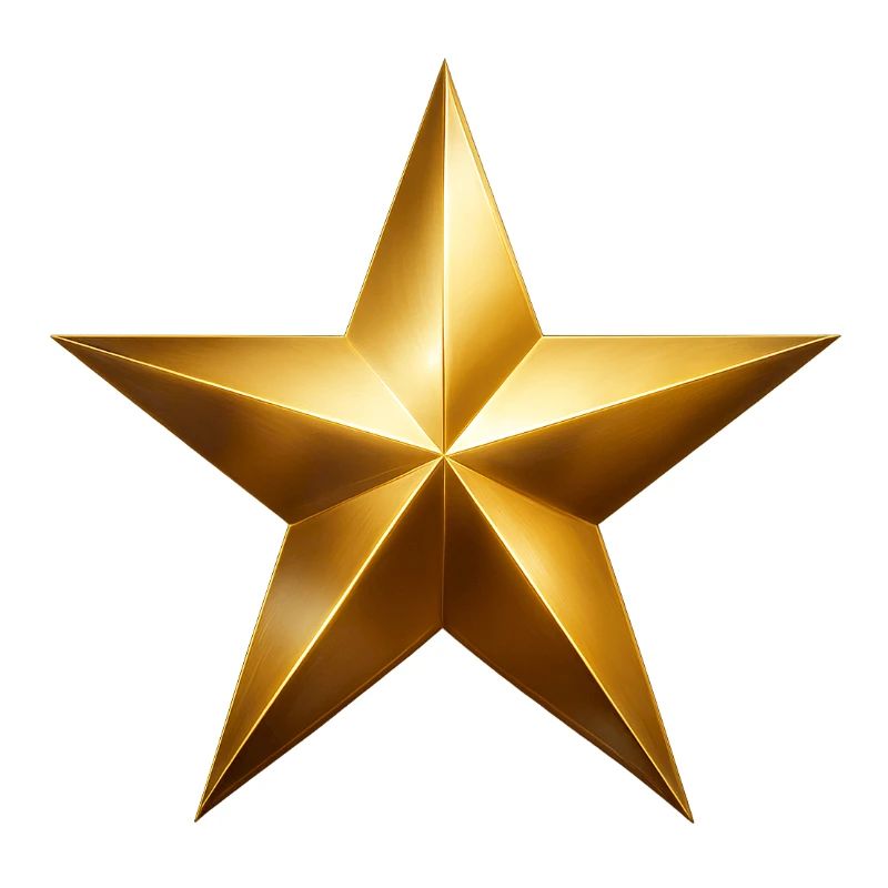 Accent étoile dorée