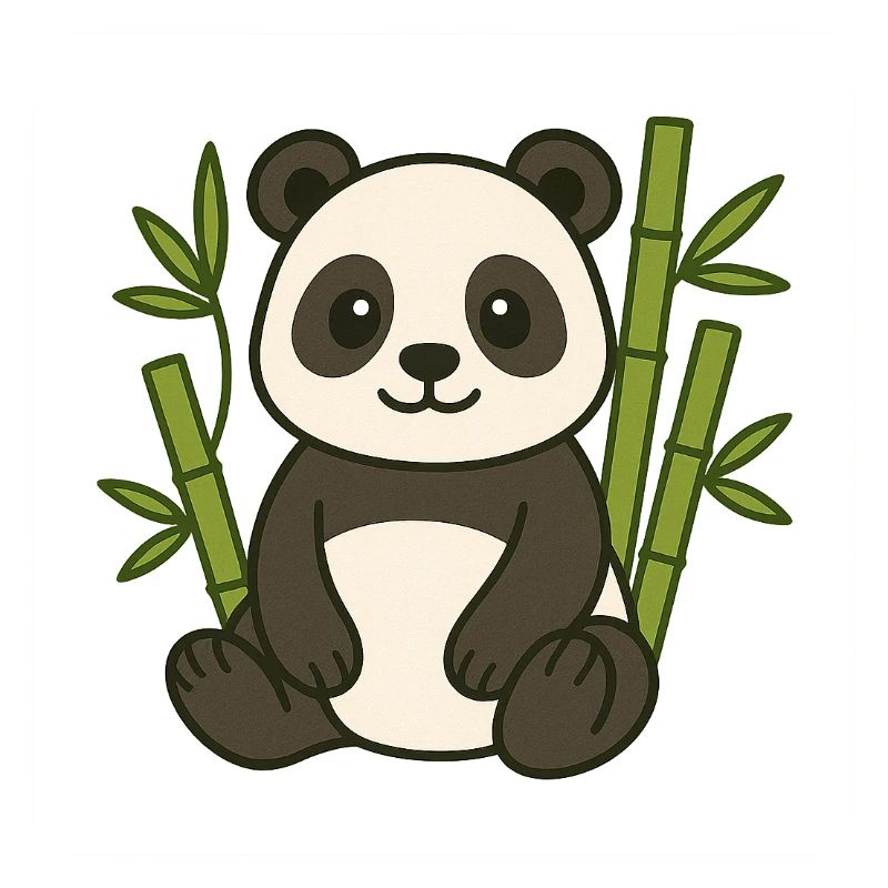 Panda dans la forêt de bambous