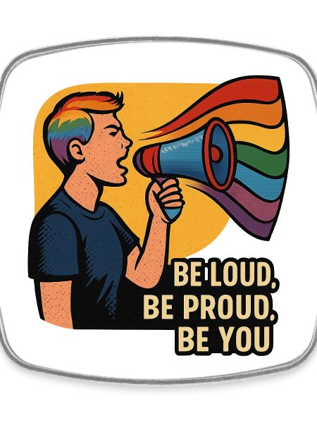 LGBTQ Rainbow Megaphone Illustration