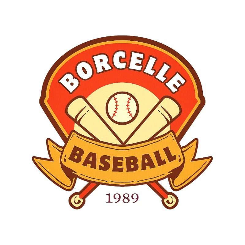 Emblème de baseball Borcelle vintage