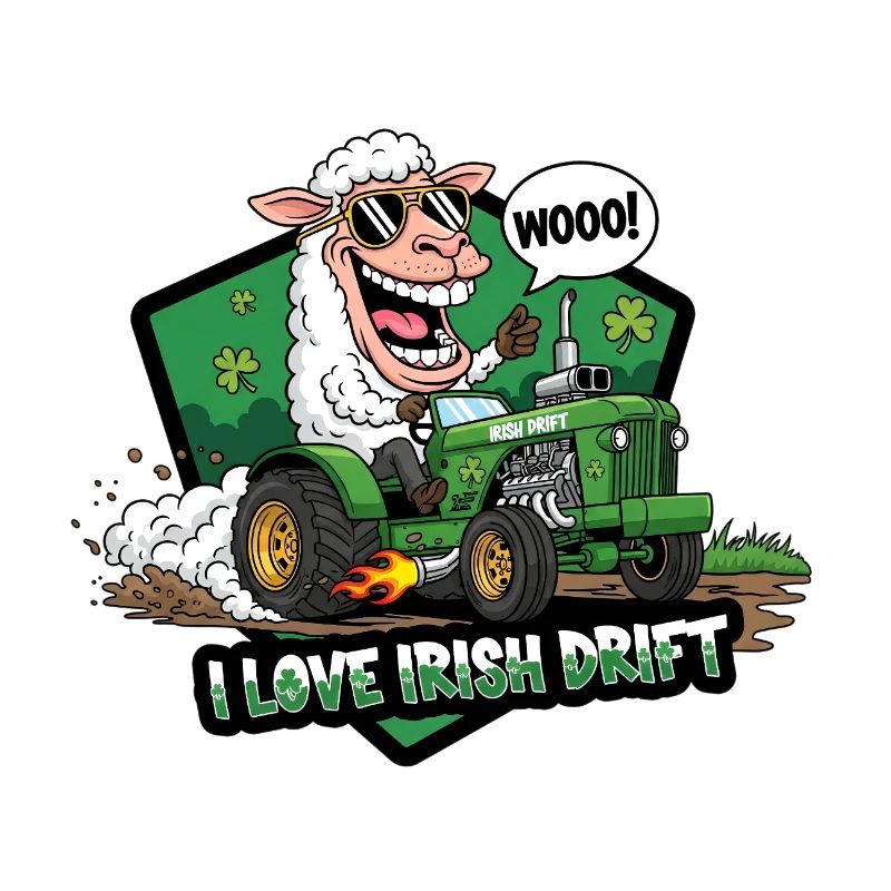 Conception de voiture de mouton Irish Drift