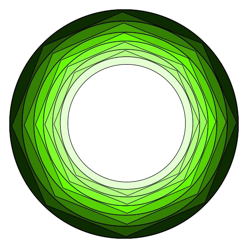 Cercles vert vif