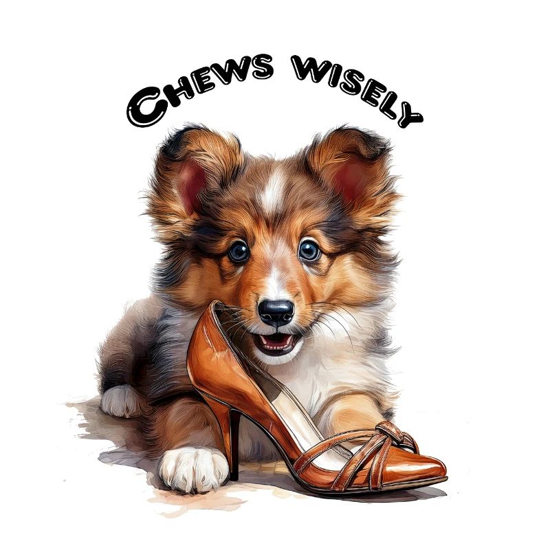 Sheltie Welpe Schuhdieb - Geschenk Hunde Mama