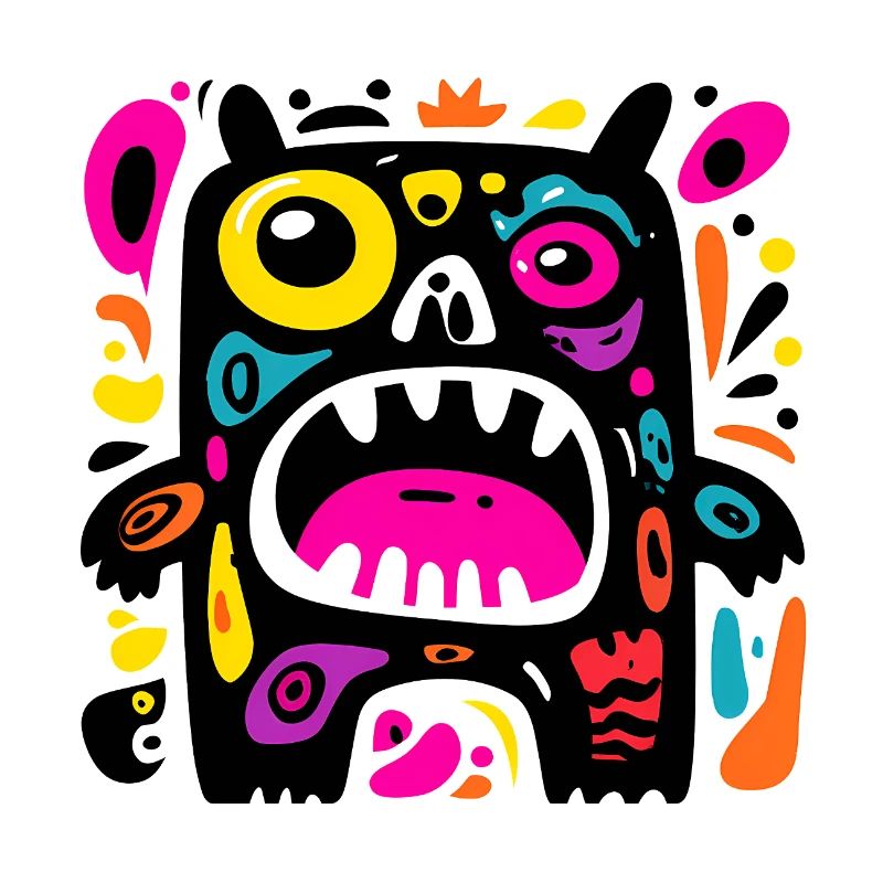 Colorful Expressive Monster Design