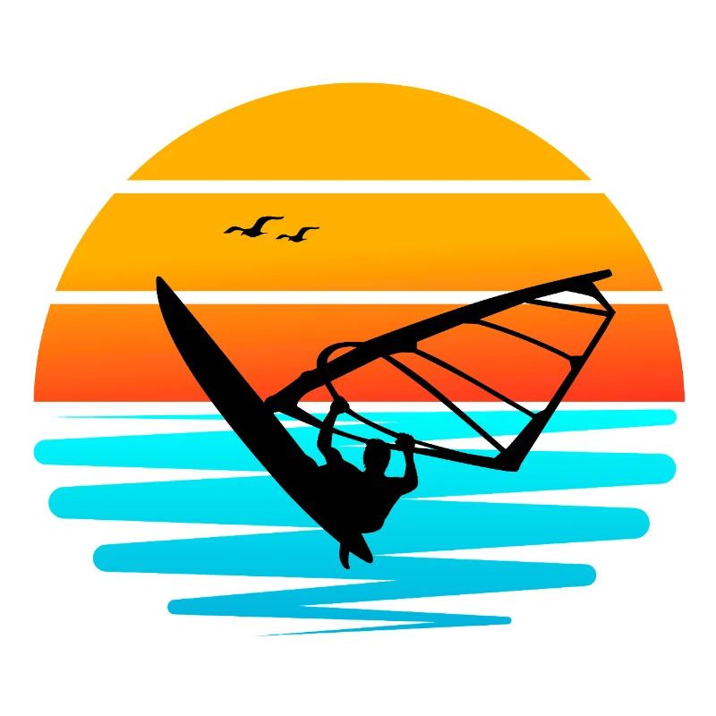 Windsurf au Coucher de Soleil