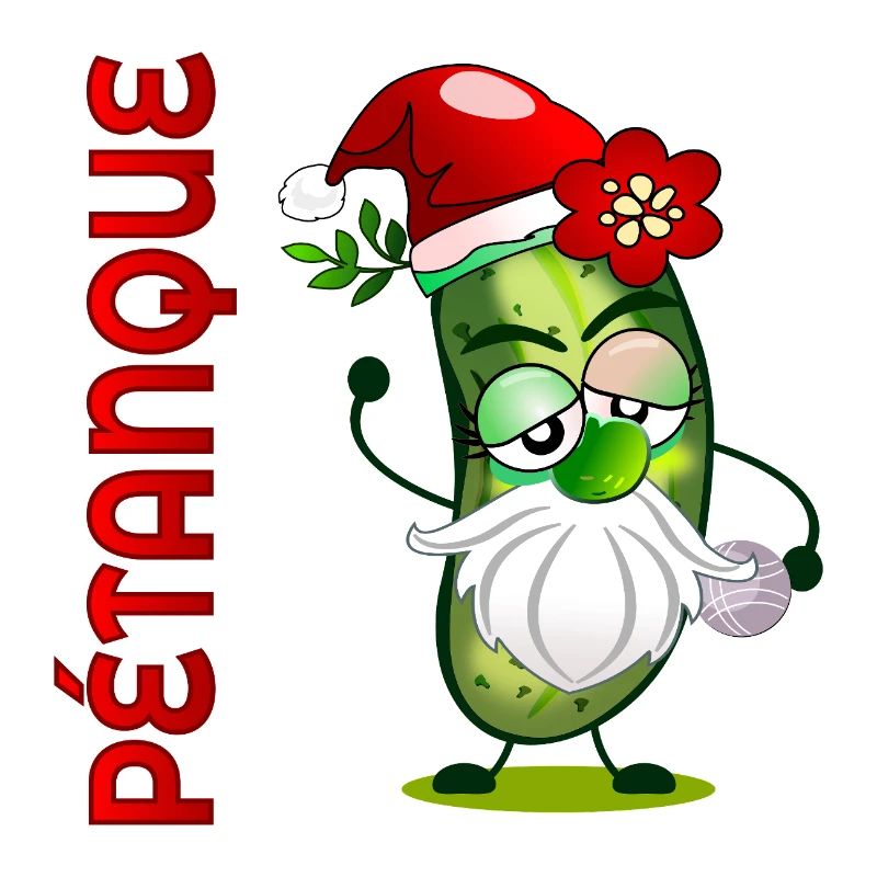 Weihnachts-Petanque-Boule-Gurken