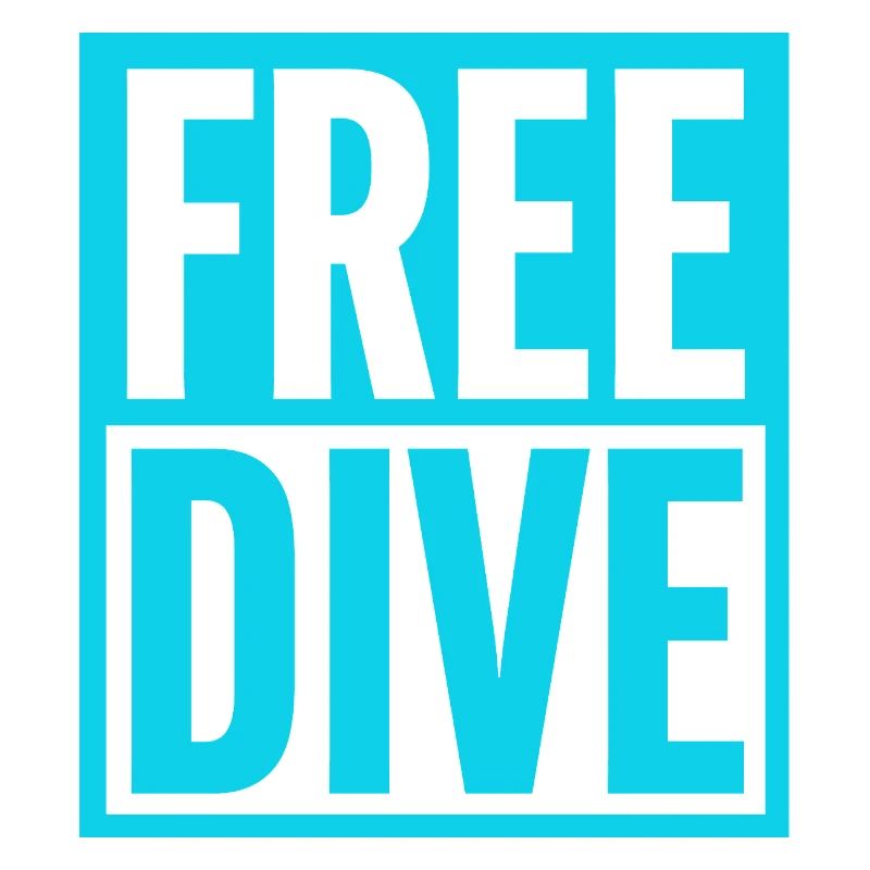 FREE DIVE Bold Typographic Vibrant Design