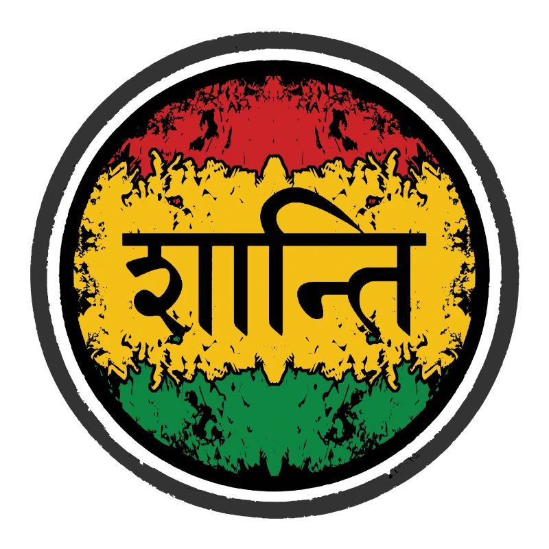 Peace on reggae symbol