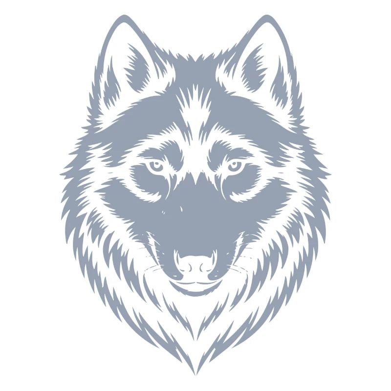 Conception de l’emblème du loup majestueux