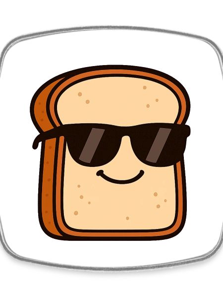 Cool bread with sunglasses