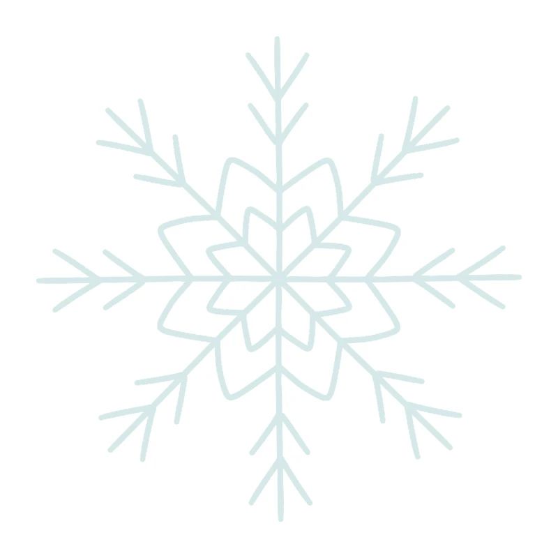 Conception artistique complexe de ligne de flocon de neige