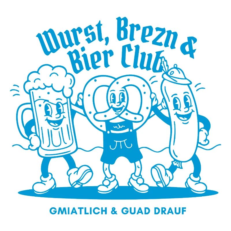 Lustiges Bier- und Wurst-Design