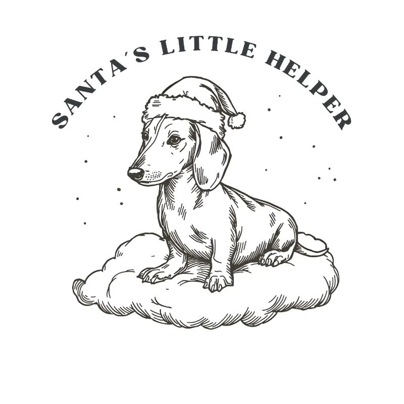 Santa’s Little Helper – Retro Dackel Xmas