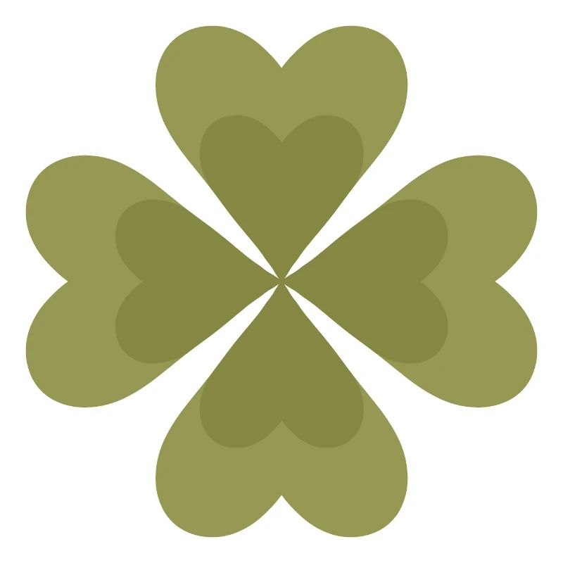 Vierblättriges Kleeblatt-Musterdesign