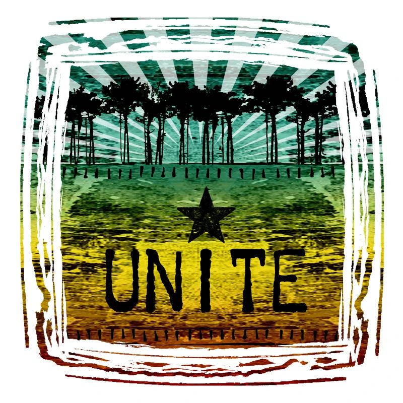 Design de motivation Unity avec des couleurs Reggae