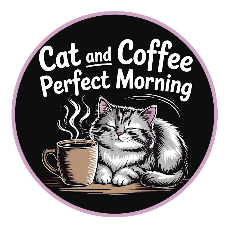 Cat and Coffee Perfect Morning