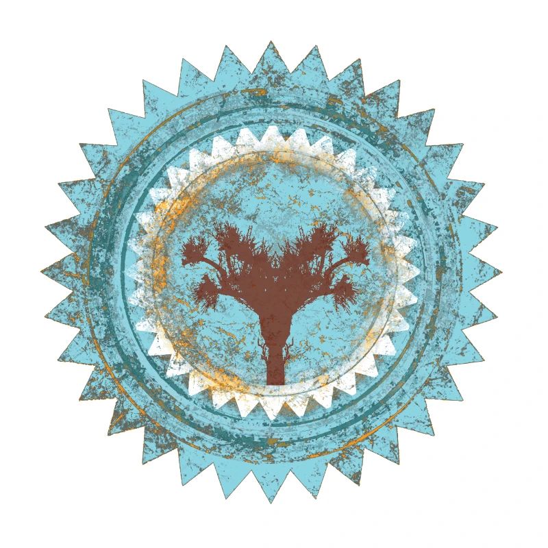 Distressed Baum Siegel Blau Mallorca