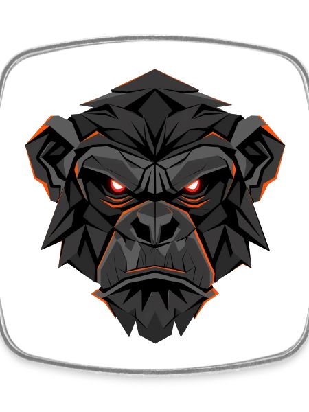 Visage Neon Gorilla Lowpoly