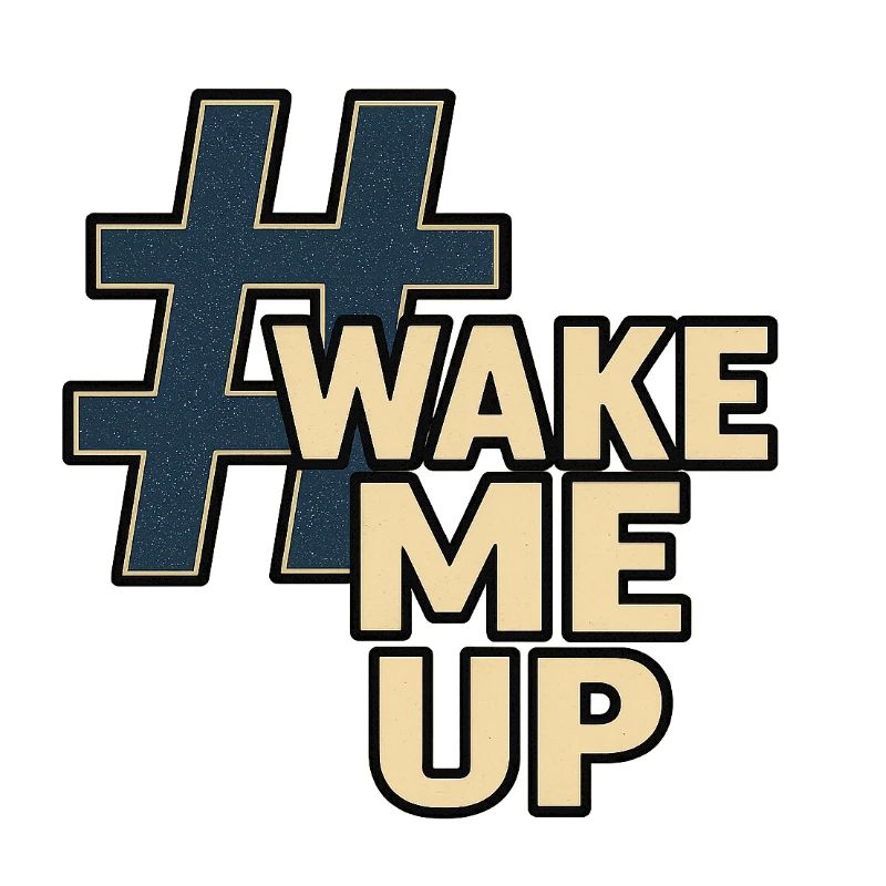 Wake Me Up Hashtag Graphic