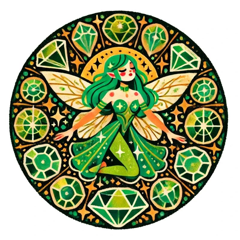 Mandala Fée Émeraude