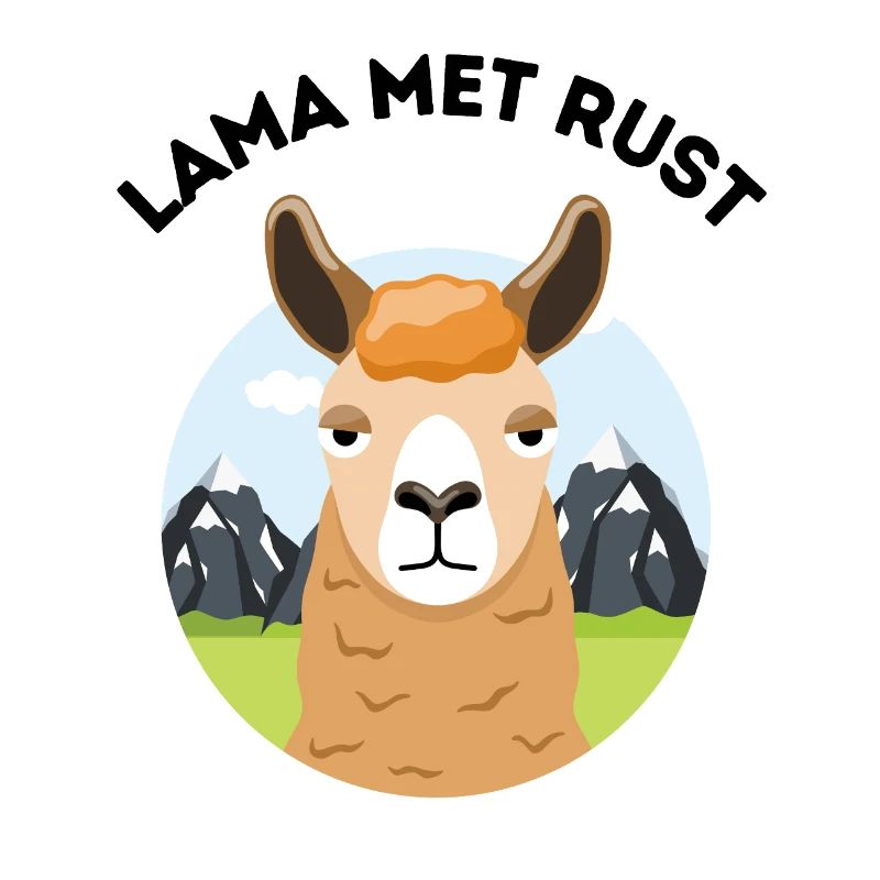 Funny llama cartoon – Llama alone