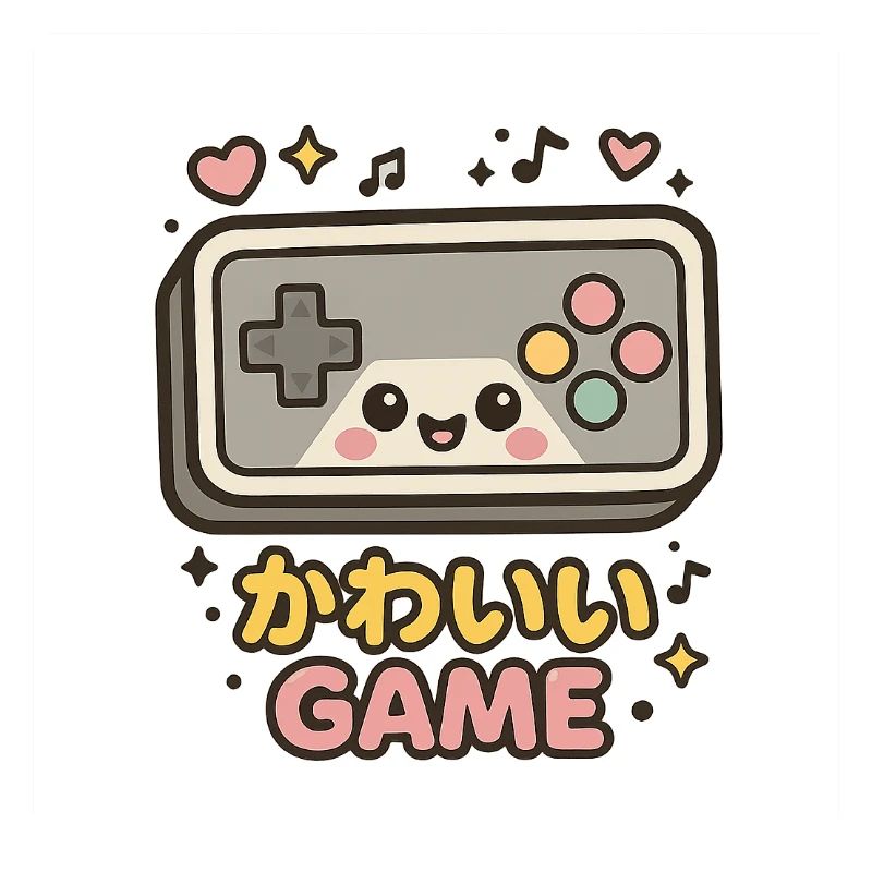 Kawaii Game Controller Illustration