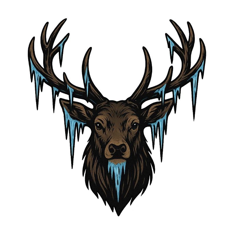 Icicle Deer Head