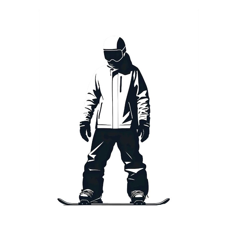 Snowboarder - Cool Silhouette Logo