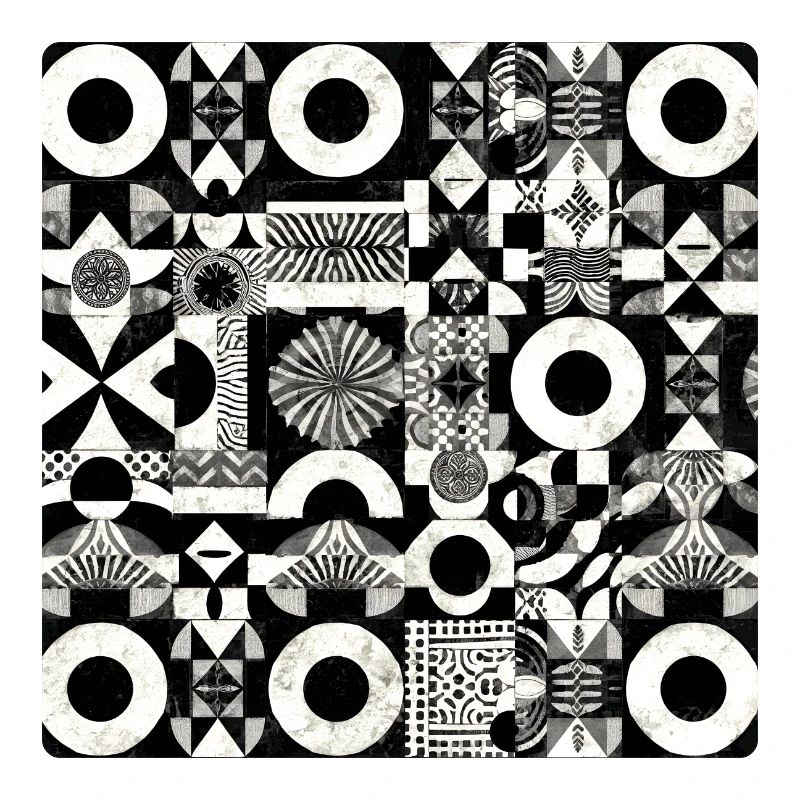Abstract Black and White Pattern Geometry