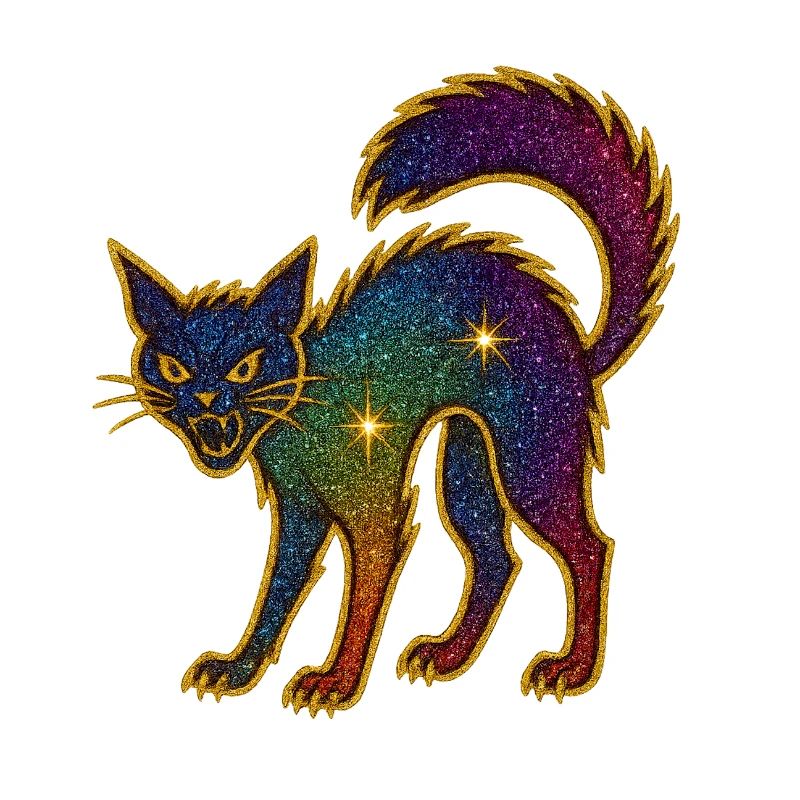 Galactic Glitter Cat for Halloween