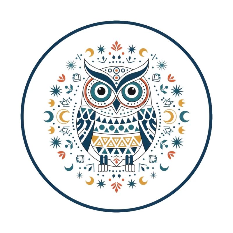 Tawny Owl Mandala Pattern