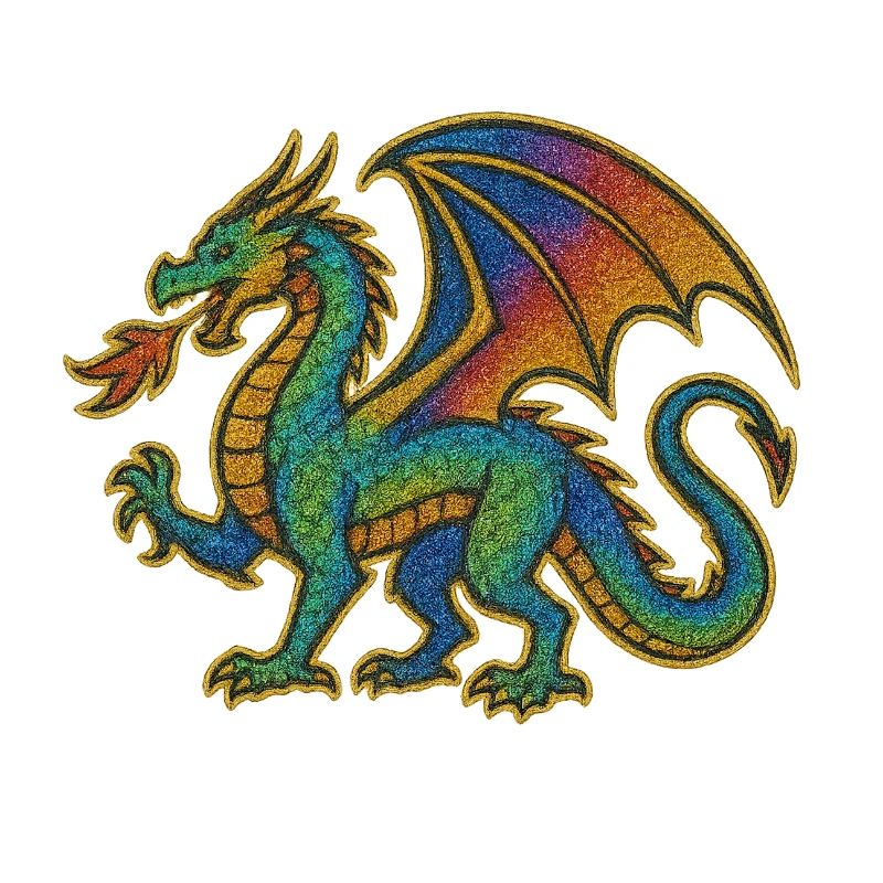 Regenbogen Drachenprint