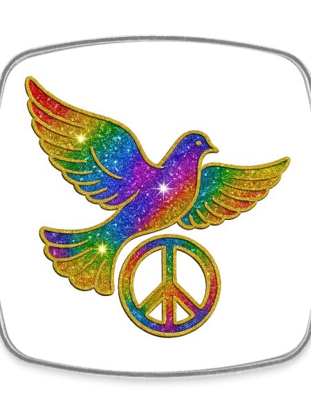 Rainbow Dove Peace Symbol