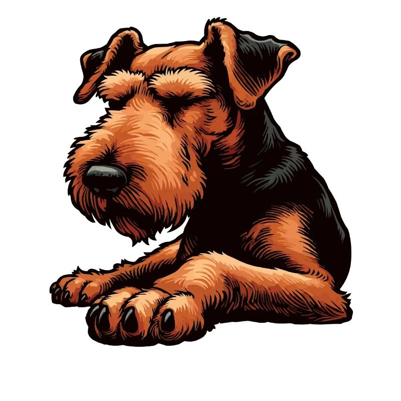 Sprich mit der Pfote Airedale Terrier Airedales 