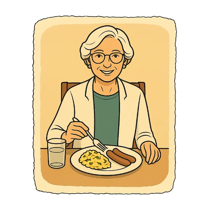 at the breakfast table