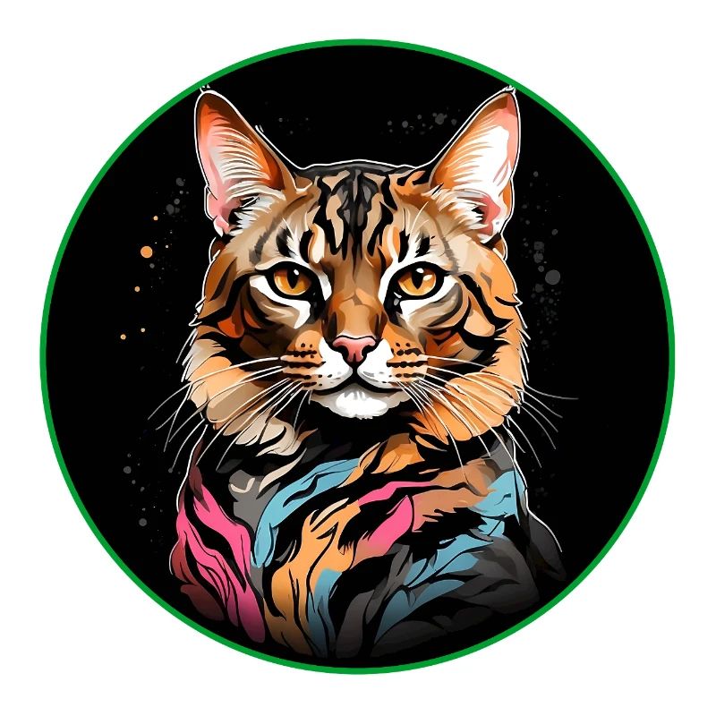 Chat Bengal avec écharpe