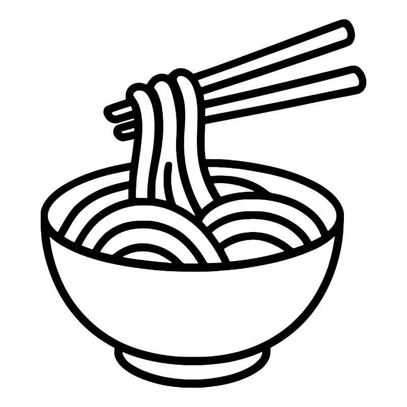 Ramen bowl sketch – minimalist design