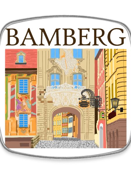 Bamberg, Bavaria Hand Drawing