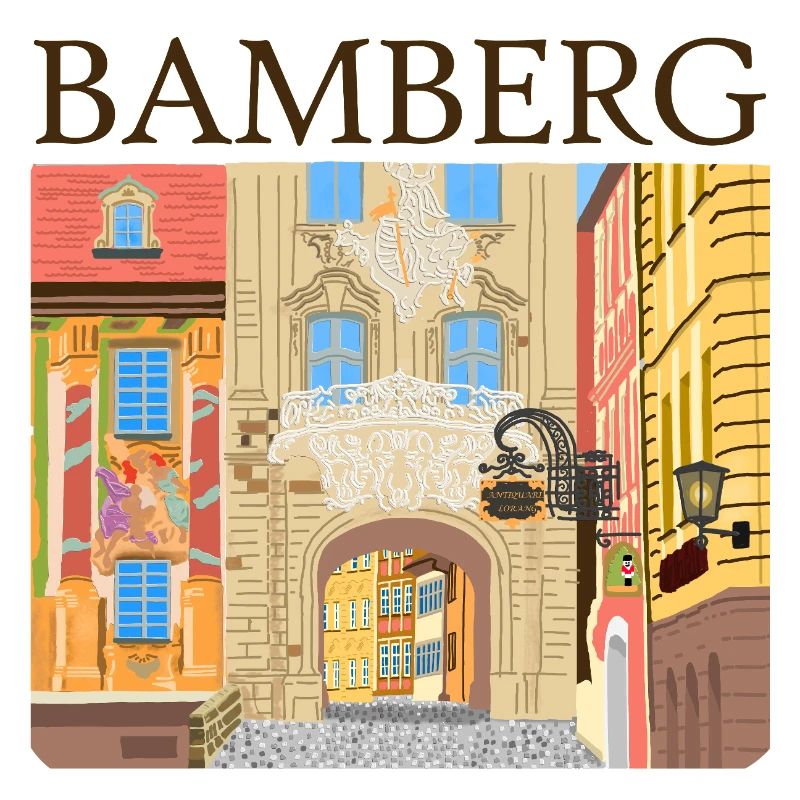 Bamberg, Bavière, Dessin à la main